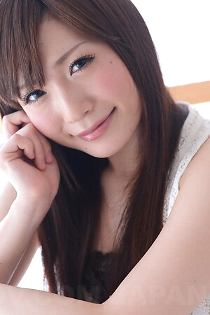 Hot Tsukushi shows her boobs after taking clothes off erotically.